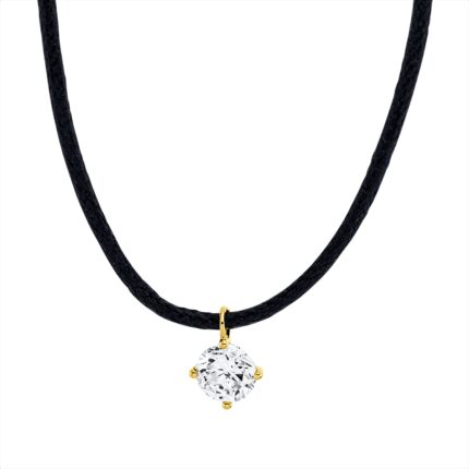 Collier Gelbgold 18kt 0,24 Diamantschmuck mit 1 Diamanten - 4N734