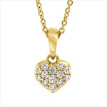 Collier Gelbgold 18kt 0,10 Diamantschmuck mit 13 Diamanten - 4N740