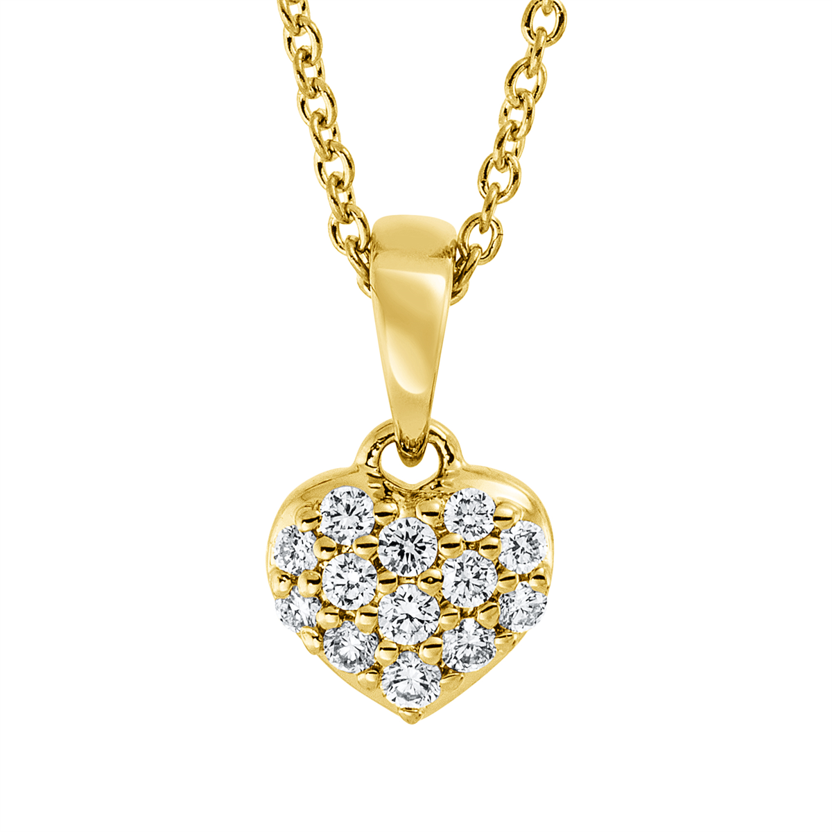 4N740G Collier Gelbgold 18kt 0,10 Diamantschmuck mit 13 Diamanten - 4N740 – Bild 1
