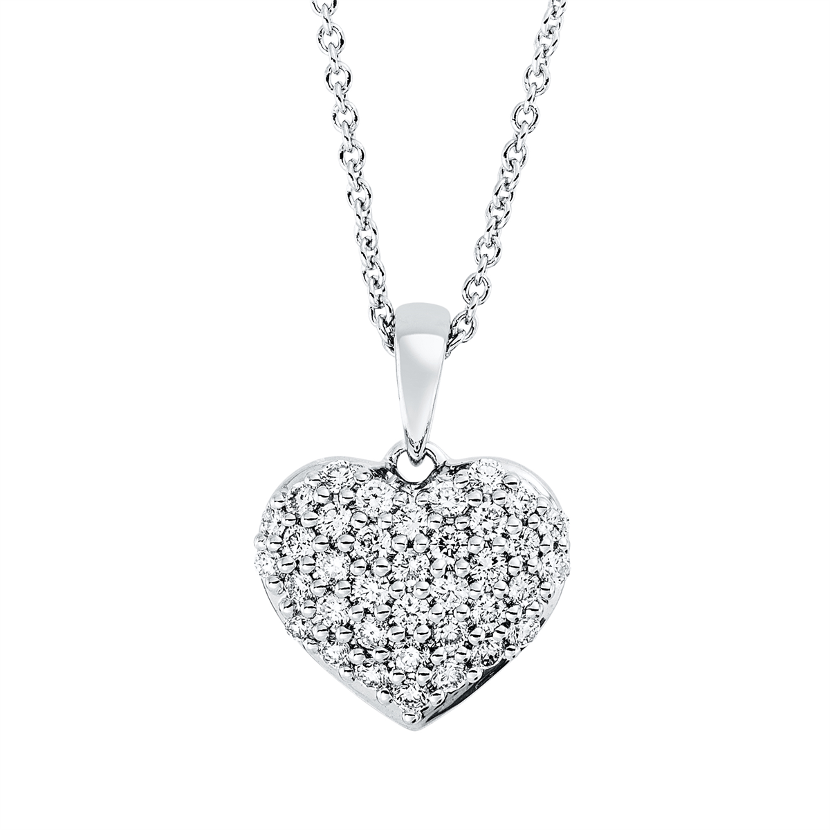 4N742W Collier Weißgold 18kt 0,26 Diamantschmuck mit 37 Diamanten - 4N742 – Bild 1