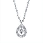 Collier Weißgold 18kt 0,16 Diamantschmuck mit 13 Diamanten - 4N747