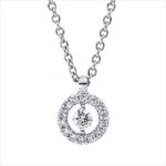 Collier Weißgold 18kt 0,08 Diamantschmuck mit 15 Diamanten - 4N748