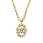 Collier Gelbgold 18kt 0,10 Diamantschmuck mit 15 Diamanten - 4N750