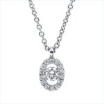 Collier Weißgold 18kt 0,10 Diamantschmuck mit 15 Diamanten - 4N750