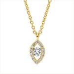 Collier Gelbgold 18kt 0,09 Diamantschmuck mit 15 Diamanten - 4N751