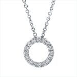 Collier Weißgold 18kt 0,08 Diamantschmuck mit 16 Diamanten - 4N752