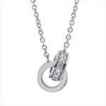 Collier Weißgold 18kt 0,07 Diamantschmuck mit 15 Diamanten - 4N754