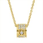 Collier Gelbgold 18kt 0,07 Diamantschmuck mit 17 Diamanten - 4N756