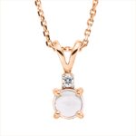 Collier 4er-Krappe Rosegold 18kt 0,01 Diamantschmuck Farbstein 0,41 ct - 4N809