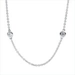 Collier Zarge Weißgold 18kt 0,28 Diamantschmuck mit 9 Diamanten - 4N834