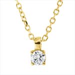 Collier 4er-Krappe Gelbgold 18kt 0,09 Diamantschmuck mit 1 Diamanten - 4N891