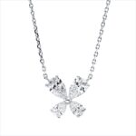 Collier Weißgold 18kt 0,48 Diamantschmuck mit 4 Diamanten - 4N949