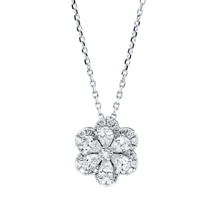 Collier Weißgold 18kt 0,35 Diamantschmuck mit 37 Diamanten - 4O079