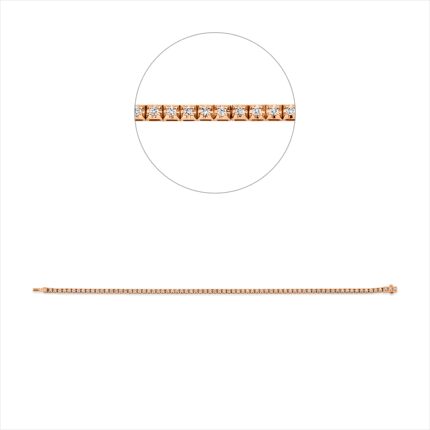 Armband Rosegold 18kt 0,47 Diamantschmuck mit 75 Diamanten - 5F414