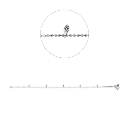 Armband Weißgold 18kt 0,16 Diamantschmuck mit 5 Diamanten - 5F631