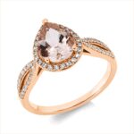 Farbstein 3er-Krappe Rosegold 18kt 0,24 Diamantringe Farbstein 1,29 ct - 1DI52
