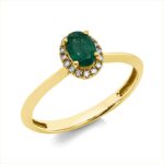 Farbstein 4er-Krappe Gelbgold 18kt 0,06 Diamantringe Farbstein 0,44 ct - 1HJ28