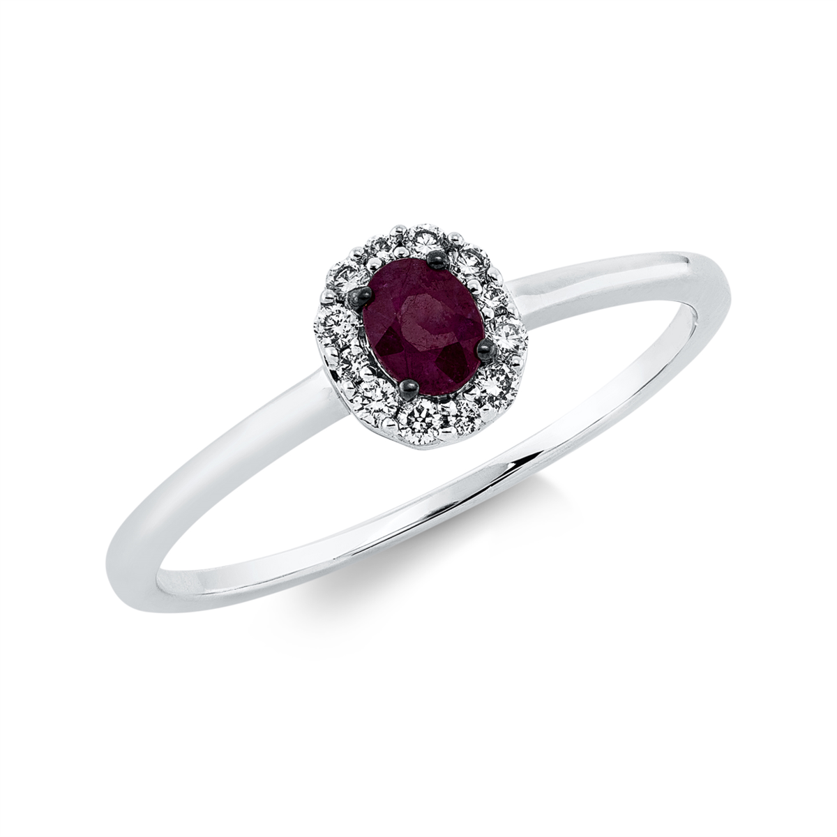 1HJ60W Farbstein Weißgold 18kt 0,08 Diamantringe Farbstein 0,26 ct - 1HJ60 – Bild 1