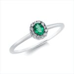 Farbstein Weißgold 18kt 0,08 Diamantringe Farbstein 0,18 ct - 1HJ62