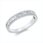 Baguette Weißgold 18kt 0,50 Diamantringe mit 105 Diamanten - 1HK11