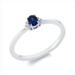 Farbstein Weißgold 18kt 0,03 Diamantringe Farbstein 0,27 ct - 1HL54