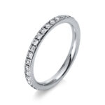 Memoire Weißgold 18kt 0,60 Diamantringe mit 33 Diamanten - 1P946