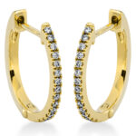 Creolen Gelbgold 18kt 0,14 Diamantschmuck mit 28 Diamanten - 2I544