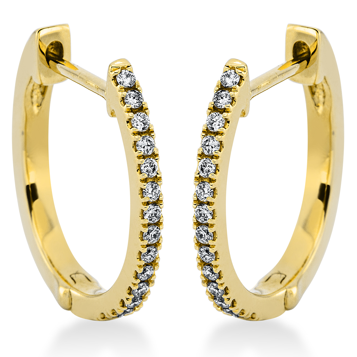 2I544G Creolen Gelbgold 18kt 0,14 Diamantschmuck mit 28 Diamanten - 2I544 – Bild 1