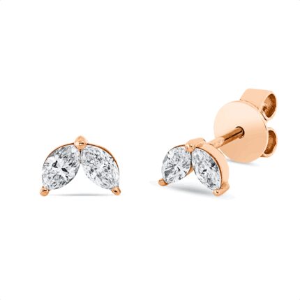Ohrstecker Rosegold 18kt 0,28 Diamantschmuck mit 4 Diamanten - 2T774