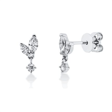 Ohrstecker Weißgold 18kt 0,33 Diamantschmuck mit 6 Diamanten - 2T775