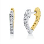 Creolen Weißgold / Gelbgold 18kt 0,31 Diamantschmuck mit 24 Diamanten - 2U612