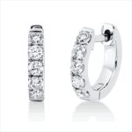 Creolen Weißgold 18kt 0,40 Diamantschmuck mit 10 Diamanten - 2U689