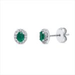 Ohrstecker Weißgold 18kt 0,17 Diamantschmuck Farbstein 0,37 ct - 2U854