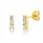 Ohrstecker Gelbgold 18kt 0,30 Diamantschmuck mit 6 Diamanten - 2U900