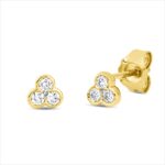 Ohrstecker Gelbgold 18kt 0,15 Diamantschmuck mit 8 Diamanten - 2U913
