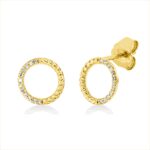 Ohrstecker Gelbgold 18kt 0,05 Diamantschmuck mit 24 Diamanten - 2U916