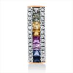 Anhänger Rosegold 18kt 0,13 Diamantschmuck Farbstein 0,72 ct - 3G509