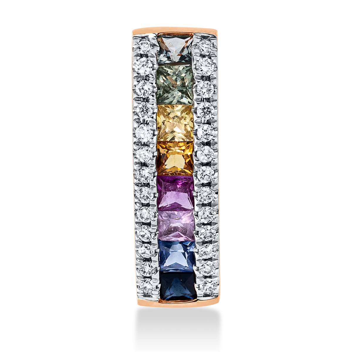 3G509R Anhänger Rosegold 18kt 0,13 Diamantschmuck Farbstein 0,72 ct - 3G509 – Bild 1