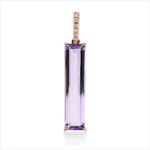 Anhänger 4er-Krappe Rosegold 18kt 0,05 Diamantschmuck Farbstein 5,6 ct - 3H916