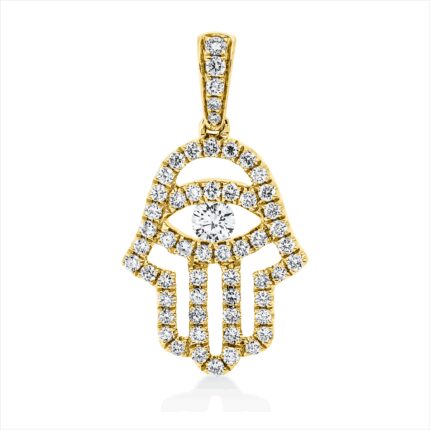 Anhänger Gelbgold 18kt 0,52 Diamantschmuck mit 57 Diamanten - 3H945