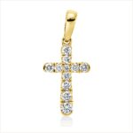 Anhänger Gelbgold 18kt 0,22 Diamantschmuck mit 11 Diamanten - 3H952