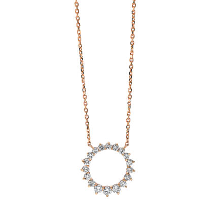 Collier Rosegold 18kt 0,52 Diamantschmuck mit 18 Diamanten - 4I191