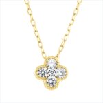 Collier Gelbgold 18kt 0,24 Diamantschmuck mit 5 Diamanten - 4N489