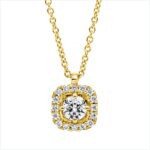 Collier Gelbgold 18kt 0,18 Diamantschmuck mit 17 Diamanten - 4N744