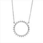 Collier Weißgold 18kt 0,43 Diamantschmuck mit 25 Diamanten - 4O151