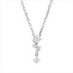 Collier Weißgold 18kt 0,23 Diamantschmuck mit 5 Diamanten - 4O203