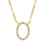 Collier Gelbgold 18kt 0,05 Diamantschmuck mit 26 Diamanten - 4O278