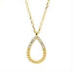 Collier Gelbgold 18kt 0,03 Diamantschmuck mit 11 Diamanten - 4O282