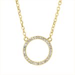 Collier Gelbgold 18kt 0,05 Diamantschmuck mit 33 Diamanten - 4O287