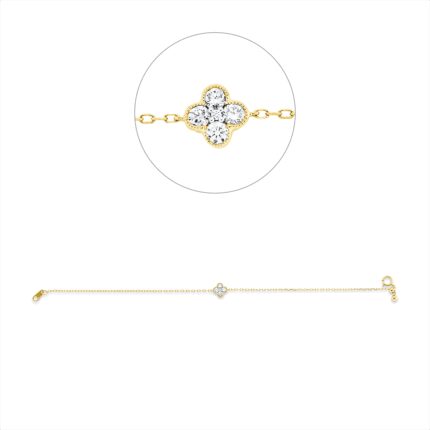 Armband Gelbgold 18kt 0,24 Diamantschmuck mit 5 Diamanten - 5F650